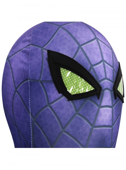 Game Marvels Spider Man 2 Spider Man Miles Morales Purple Reign Bodysuit Halloween Cosplay Costume Set