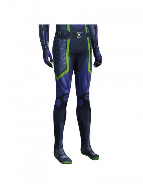 Game Marvels Spider Man 2 Spider Man Miles Morales Purple Reign Bodysuit Halloween Cosplay Costume Set