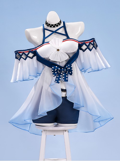 Game Arknights Skadi Riding The Waves Halloween Cosplay Costume Set