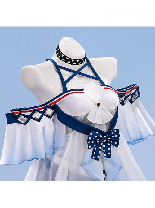 Game Arknights Skadi Riding The Waves Halloween Cosplay Costume Set