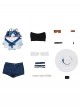 Game Arknights Skadi Riding The Waves Halloween Cosplay Costume Set