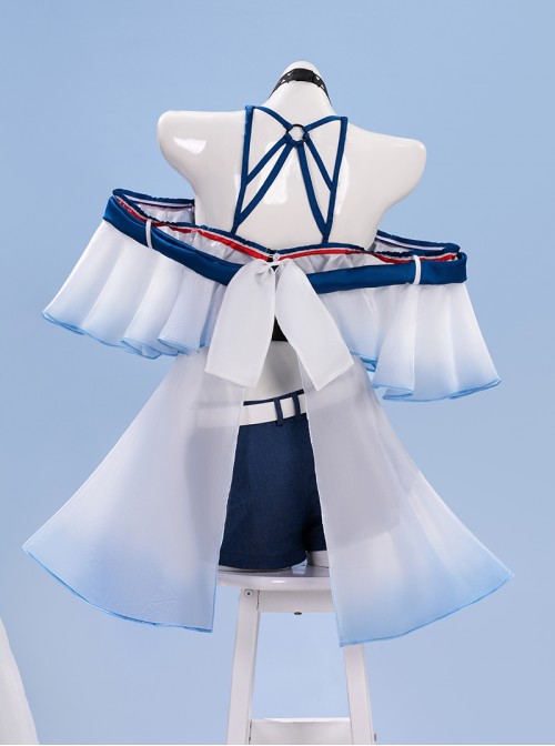 Game Arknights Skadi Riding The Waves Halloween Cosplay Costume Set