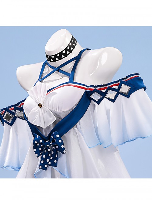 Game Arknights Skadi Riding The Waves Halloween Cosplay Costume Set