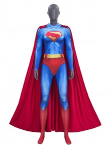 Movie Superman Supergirl Bodysuit Halloween Cosplay Costume Set