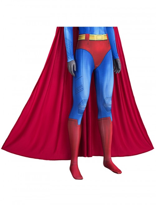 Movie Superman Supergirl Bodysuit Halloween Cosplay Costume Set