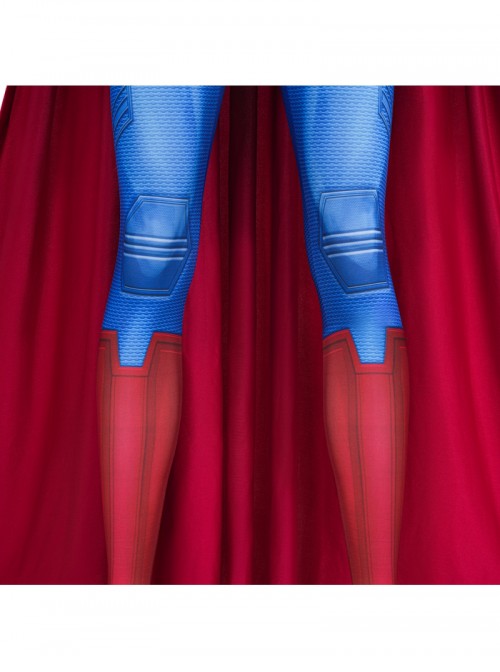 Movie Superman Supergirl Bodysuit Halloween Cosplay Costume Set