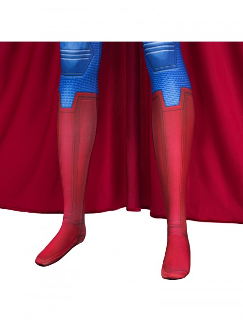 Movie Superman Supergirl Bodysuit Halloween Cosplay Costume Set