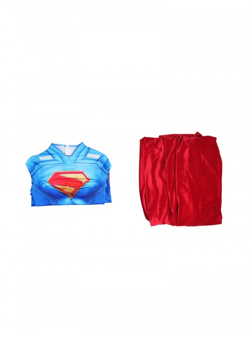 Movie Superman Supergirl Bodysuit Halloween Cosplay Costume Set