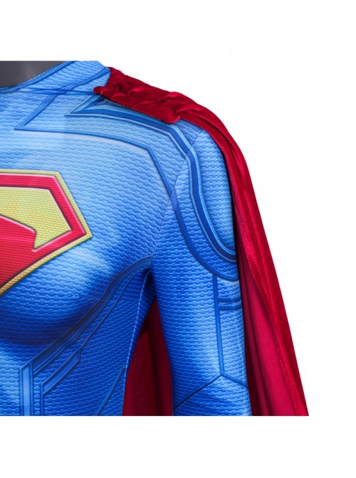 Movie Superman Supergirl Bodysuit Halloween Cosplay Costume Set