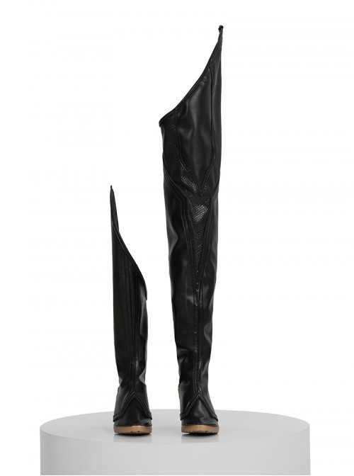 Marvel Rivals Dagger Twin Dance Partner Halloween Cosplay Accessories Black High Heel Shoes