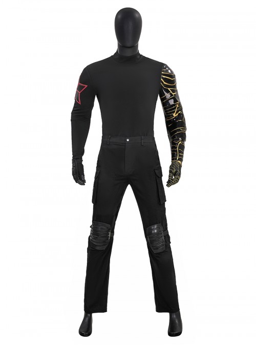 Movie Thunderbolts Winter Soldier Bucky New Avengers Battle Suit Halloween Cosplay Costume Set Without Shoes