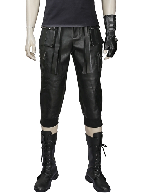 Final Fantasy XV Noctis Lucis Caelum Halloween Cosplay Costume Black Trousers