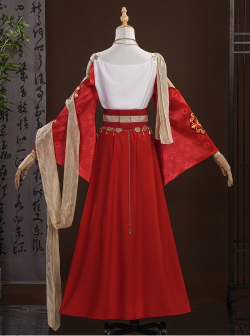 Game Where Winds Meet Pipa Fairy Little Immortal Halloween Cosplay Costume Set