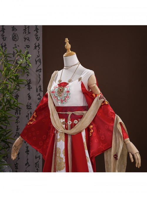 Game Where Winds Meet Pipa Fairy Little Immortal Halloween Cosplay Costume Set