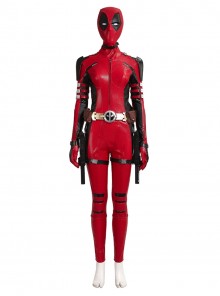 Movie Deadpool & Wolverine Female Deadpool Upgraded Version Halloween Cosplay Costume Set Without Shoes And Props