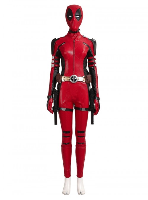 Movie Deadpool & Wolverine Female Deadpool Upgraded Version Halloween Cosplay Costume Set Without Shoes And Props