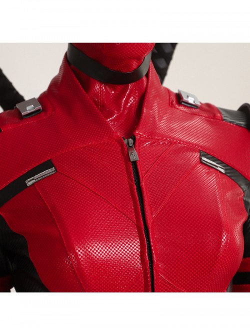 Movie Deadpool & Wolverine Female Deadpool Upgraded Version Halloween Cosplay Costume Set Without Shoes And Props