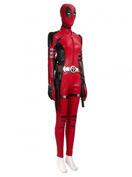 Movie Deadpool & Wolverine Female Deadpool Upgraded Version Halloween Cosplay Costume Set Without Shoes And Props