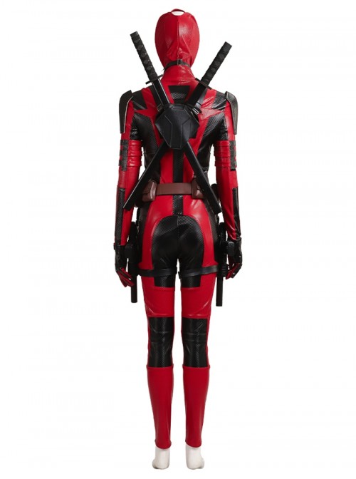 Movie Deadpool & Wolverine Female Deadpool Upgraded Version Halloween Cosplay Costume Set Without Shoes And Props