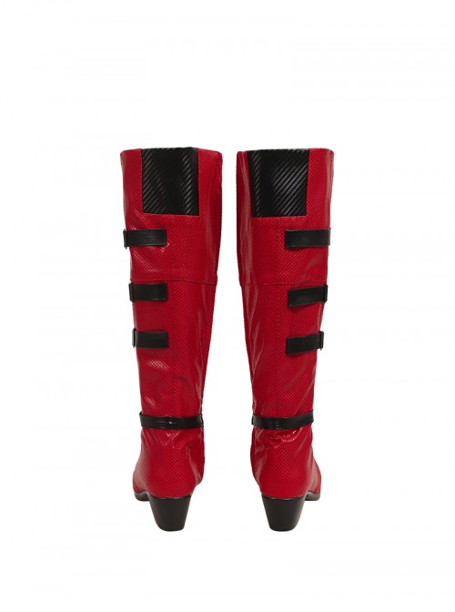 Movie Deadpool & Wolverine Female Deadpool Upgraded Version Halloween Cosplay Accessories Red Boots