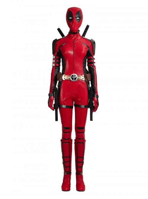Movie Deadpool & Wolverine Female Deadpool Upgraded Version Halloween Cosplay Accessories Red Boots