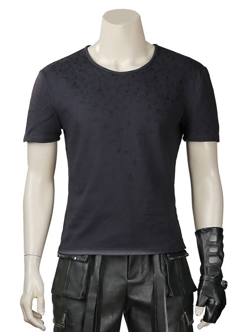Final Fantasy XV Noctis Lucis Caelum Halloween Cosplay Costume Dark Gray Short Sleeve Bottoming T-shirt