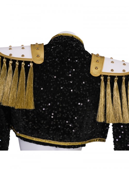 Animated Movie KPop Demon Hunters Mira Golden Black Performance Outfit Halloween Cosplay Costume Set Without Shoes