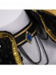 Animated Movie KPop Demon Hunters Mira Golden Black Performance Outfit Halloween Cosplay Costume Set Without Shoes