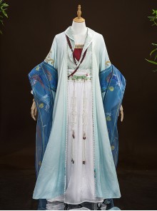 Game Where Winds Meet Cao Jing Guanyin Halloween Cosplay Costume Set