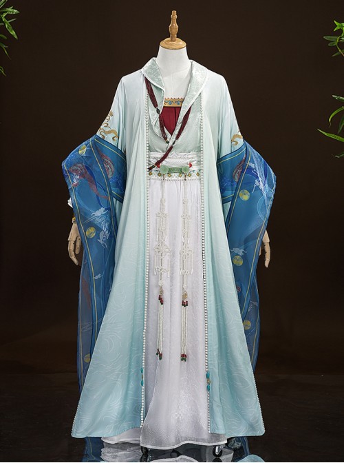 Game Where Winds Meet Cao Jing Guanyin Halloween Cosplay Costume Set