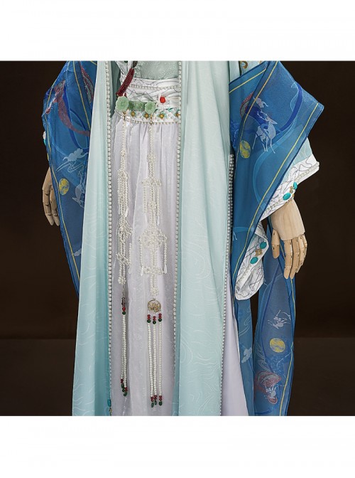 Game Where Winds Meet Cao Jing Guanyin Halloween Cosplay Costume Set