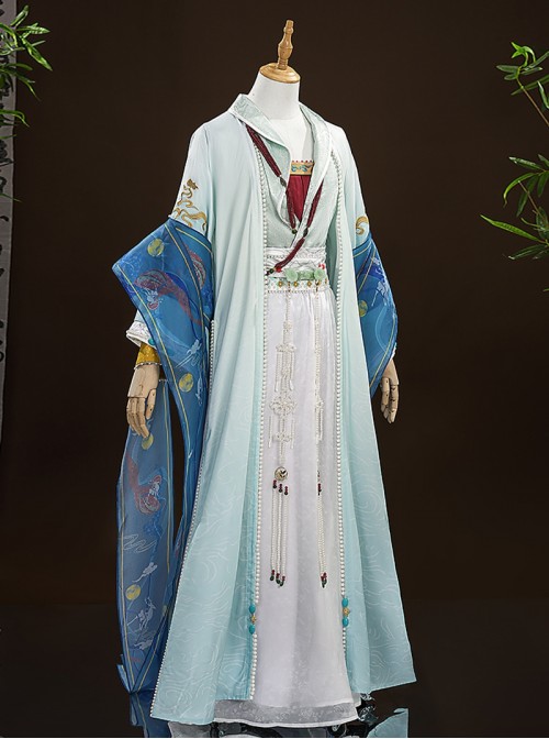 Game Where Winds Meet Cao Jing Guanyin Halloween Cosplay Costume Set