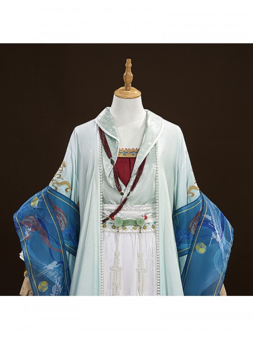 Game Where Winds Meet Cao Jing Guanyin Halloween Cosplay Costume Set