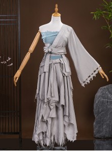 Game Where Winds Meet Bai Qianye Halloween Cosplay Costume Set