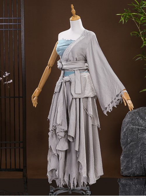 Game Where Winds Meet Bai Qianye Halloween Cosplay Costume Set