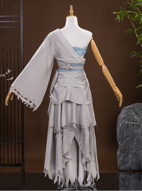 Game Where Winds Meet Bai Qianye Halloween Cosplay Costume Set