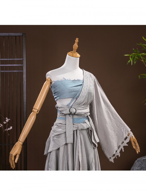 Game Where Winds Meet Bai Qianye Halloween Cosplay Costume Set