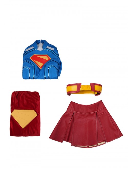Movie Superman Legacy Supergirl Bodysuit Halloween Cosplay Costume Set Without Shoes And Coat