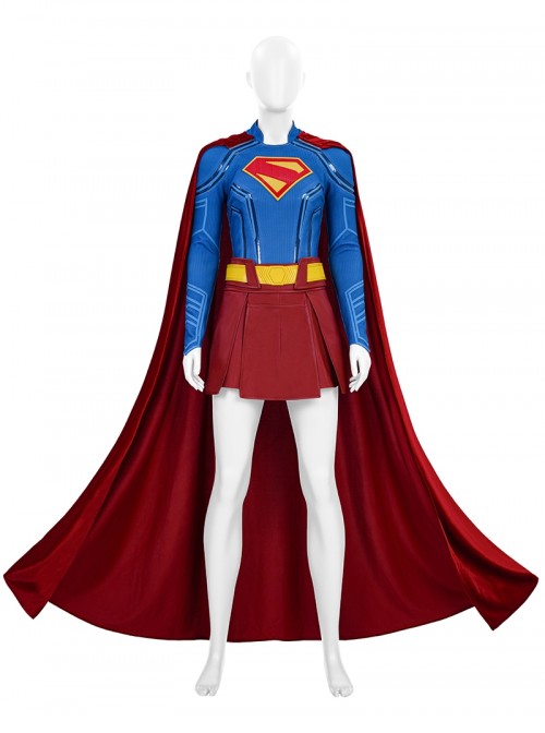 Movie Superman Legacy Supergirl Bodysuit Halloween Cosplay Costume Set Without Shoes And Coat