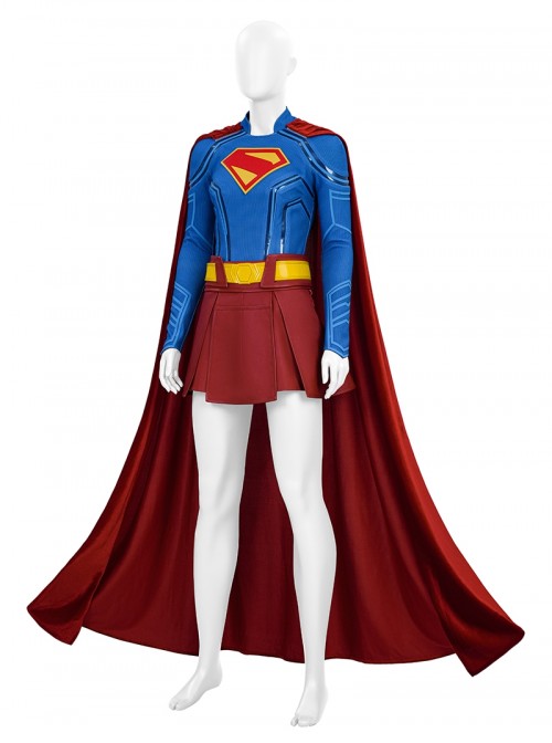 Movie Superman Legacy Supergirl Bodysuit Halloween Cosplay Costume Set Without Shoes And Coat