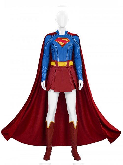 Movie Superman Legacy Supergirl Halloween Cosplay Accessories Red Boots