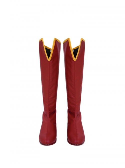 Movie Superman Legacy Supergirl Halloween Cosplay Accessories Red Boots