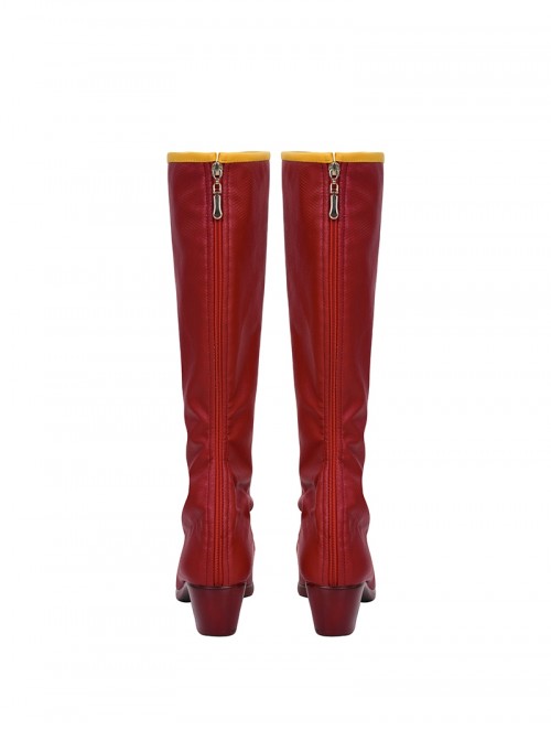 Movie Superman Legacy Supergirl Halloween Cosplay Accessories Red Boots