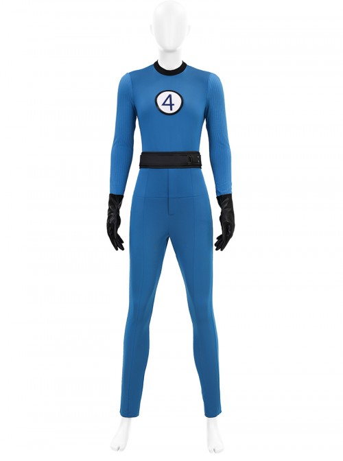 The Fantastic Four First Steps Invisible Woman Classic Battle Outfit Halloween Cosplay Costume Set Without Shoes