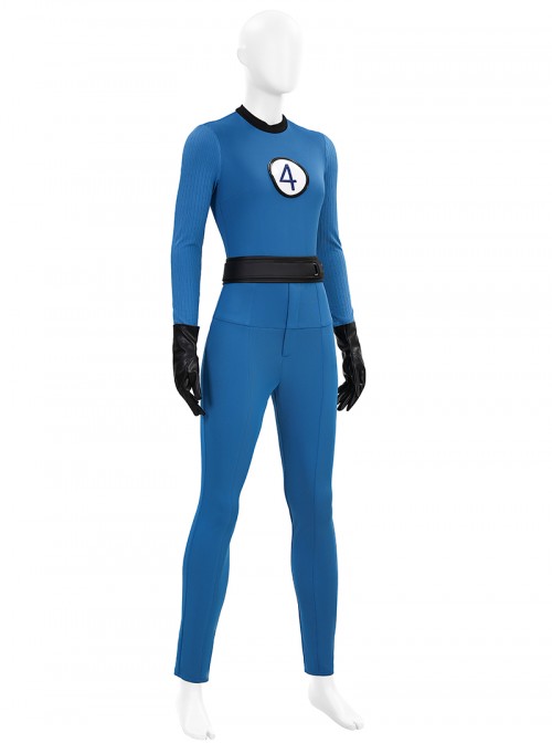 The Fantastic Four First Steps Invisible Woman Classic Battle Outfit Halloween Cosplay Costume Set Without Shoes