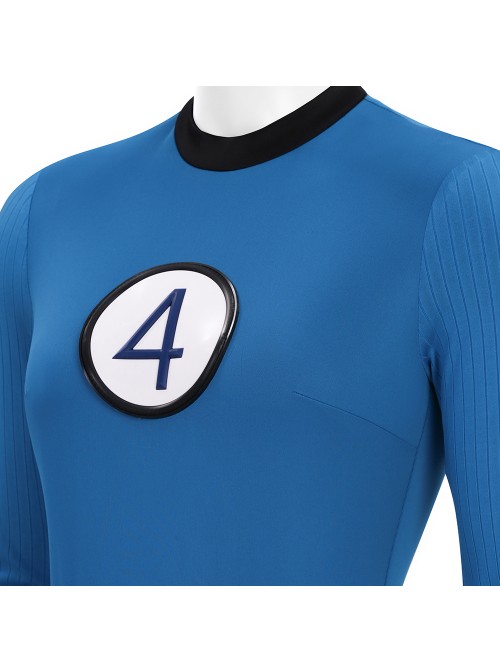 The Fantastic Four First Steps Invisible Woman Classic Battle Outfit Halloween Cosplay Costume Set Without Shoes