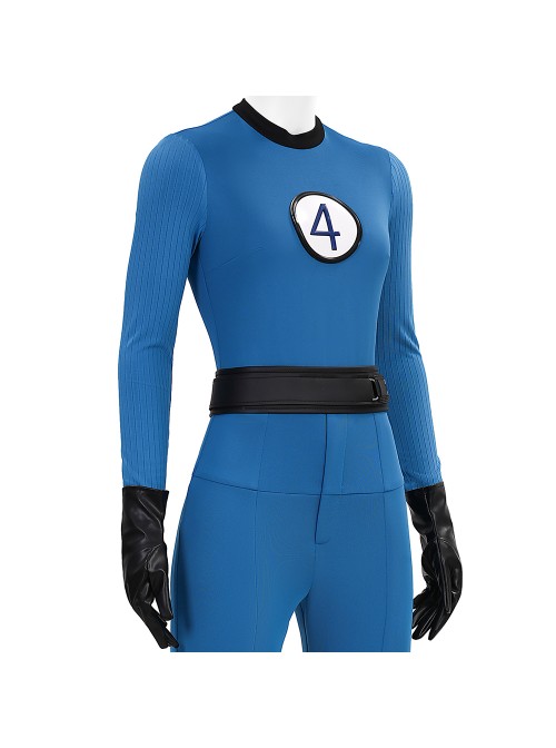 The Fantastic Four First Steps Invisible Woman Classic Battle Outfit Halloween Cosplay Costume Set Without Shoes