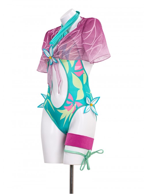 Game Marvel Rivals Psylocke Swimsuit Halloween Cosplay Costume Set