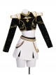 Animated Movie KPop Demon Hunters Zoey Golden Black Performance Outfit Halloween Cosplay Costume Set Without Shoes