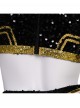 Animated Movie KPop Demon Hunters Zoey Golden Black Performance Outfit Halloween Cosplay Costume Set Without Shoes